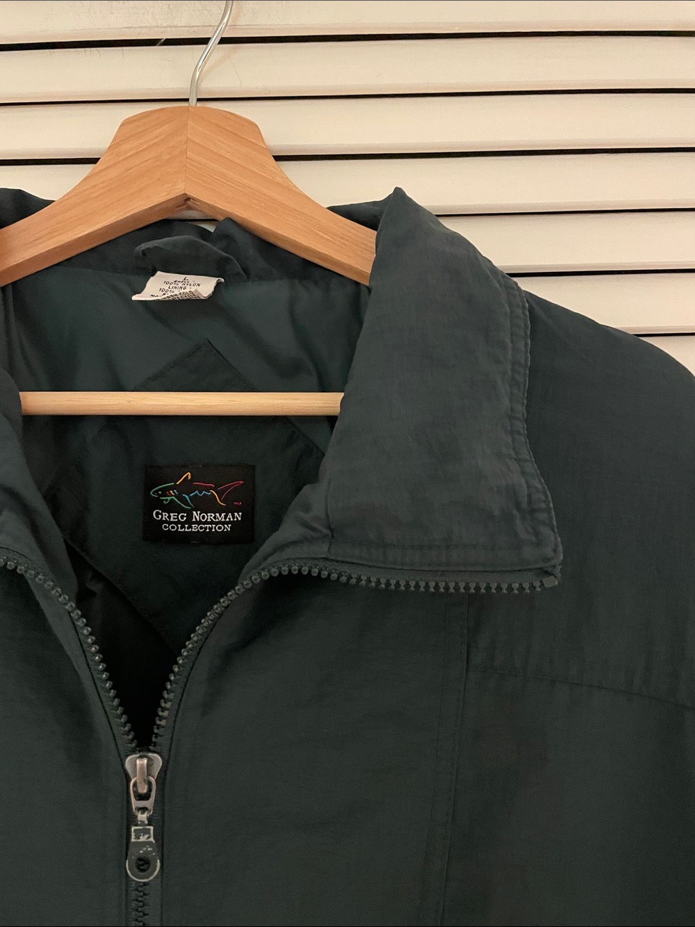 Greg Norman Collection Men’s Dark Green Zip-Front Windbreaker